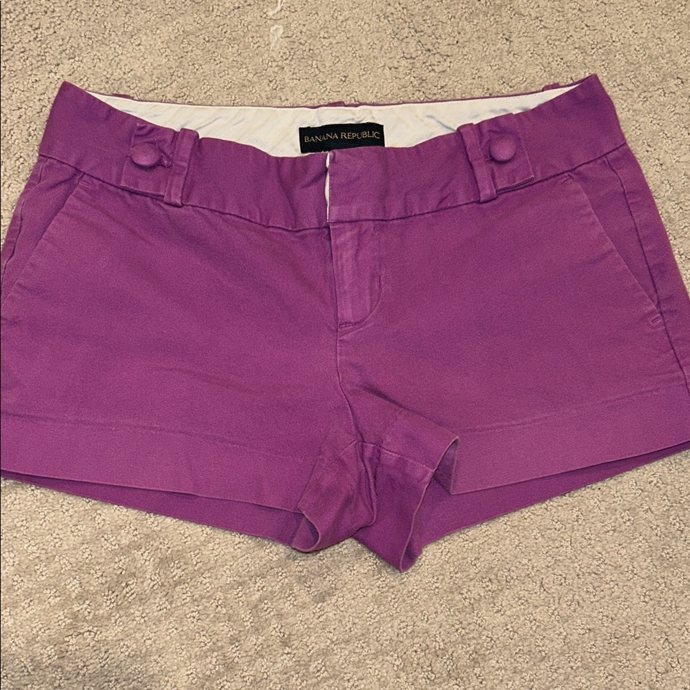Banana Republic low Waist Purple Shorts